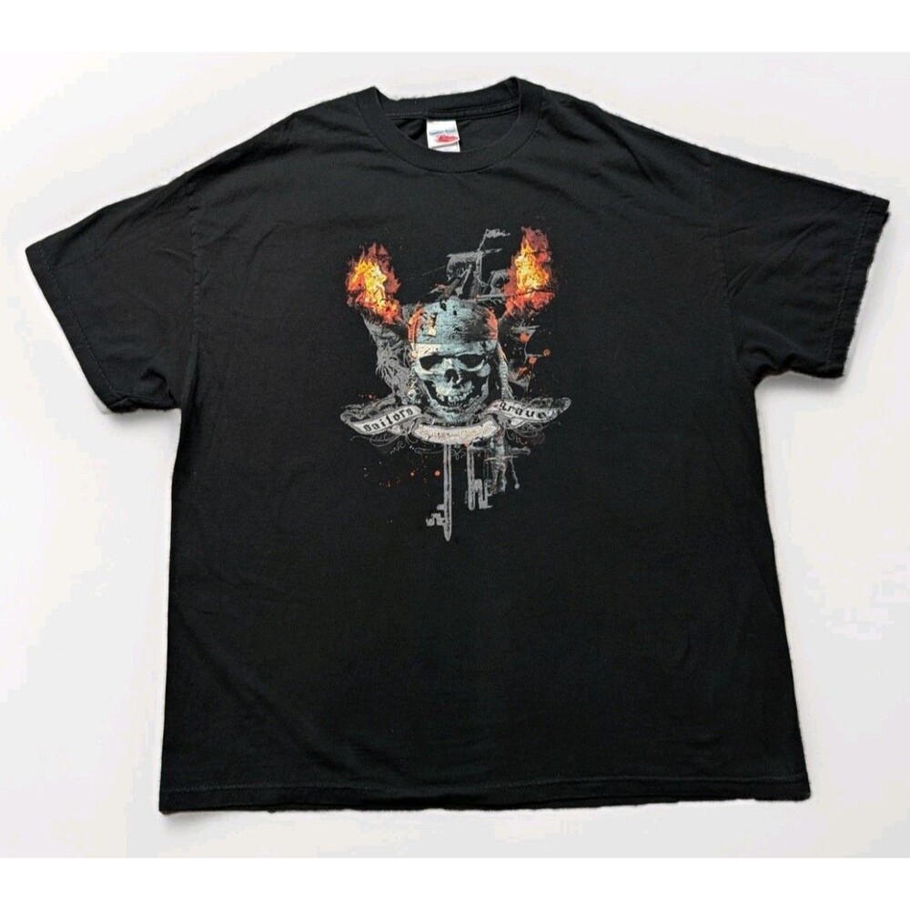 Vintage Tennessee River Pirates Of The Caribbean Size XL Sailors Grave T Shirt